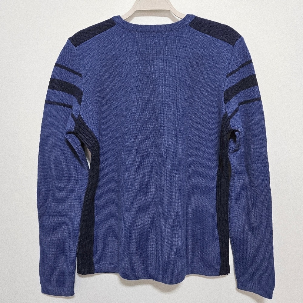 Limited‎ America Womens 100% Merino Wool Full Zip Sweater Cardigan Cozy Blue L - Picture 4 of 10